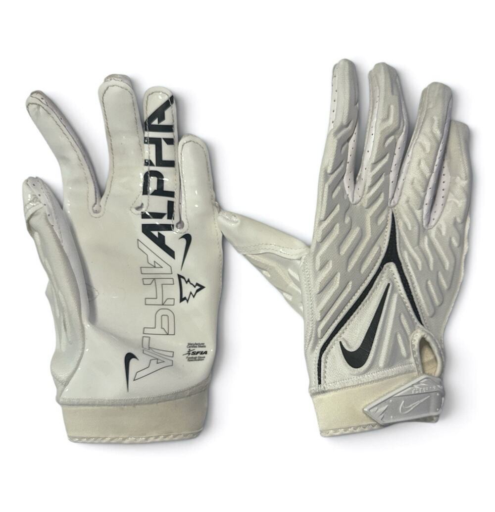 Nike Alpha Superbad 6.0 Football Gloves Youth Large White Black
